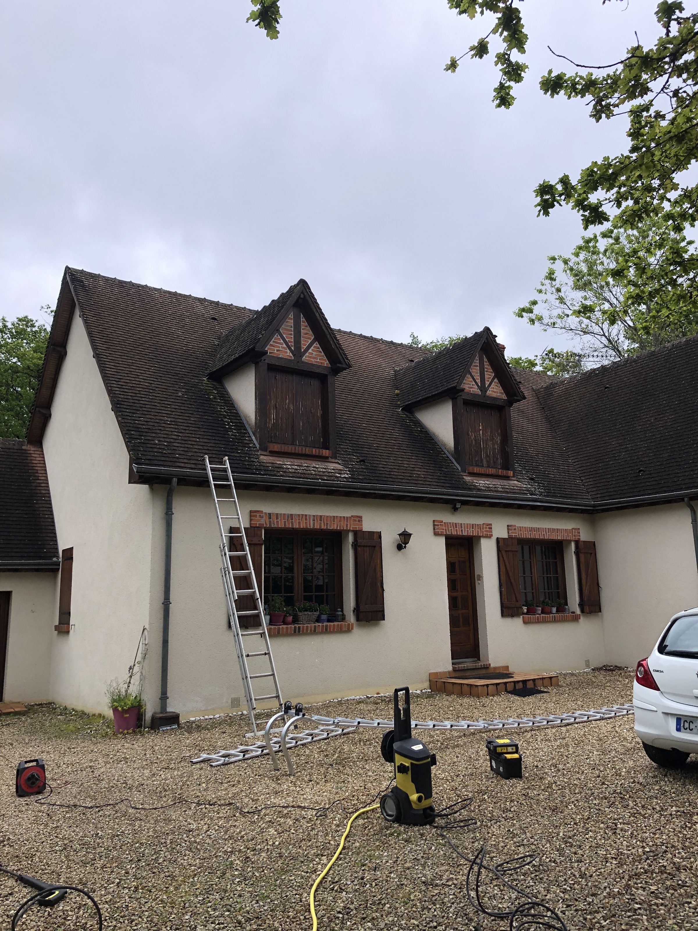 Toiture avant nettoyage