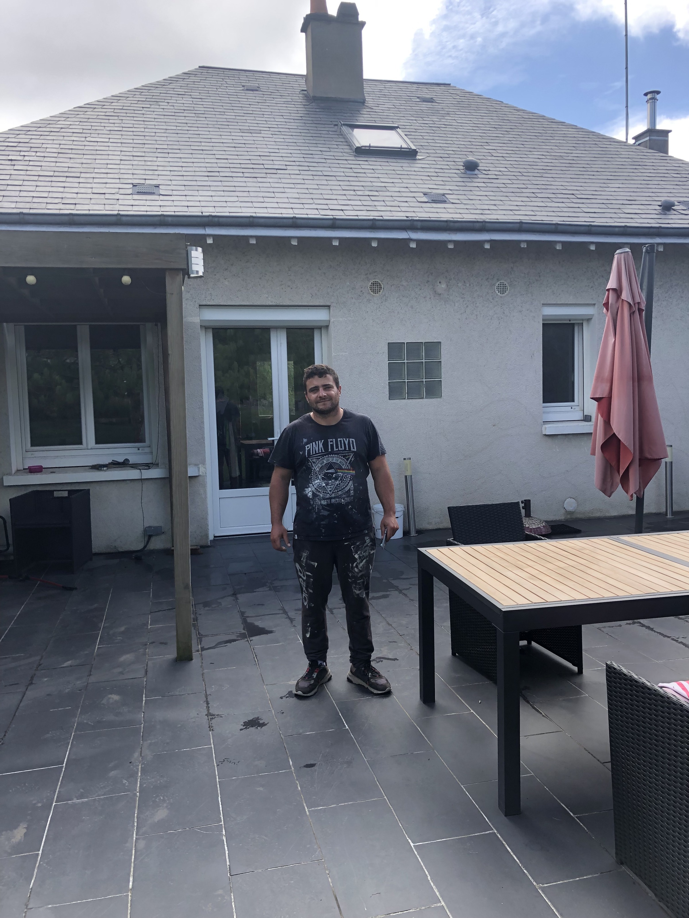 Toiture ardoise après nettoyage